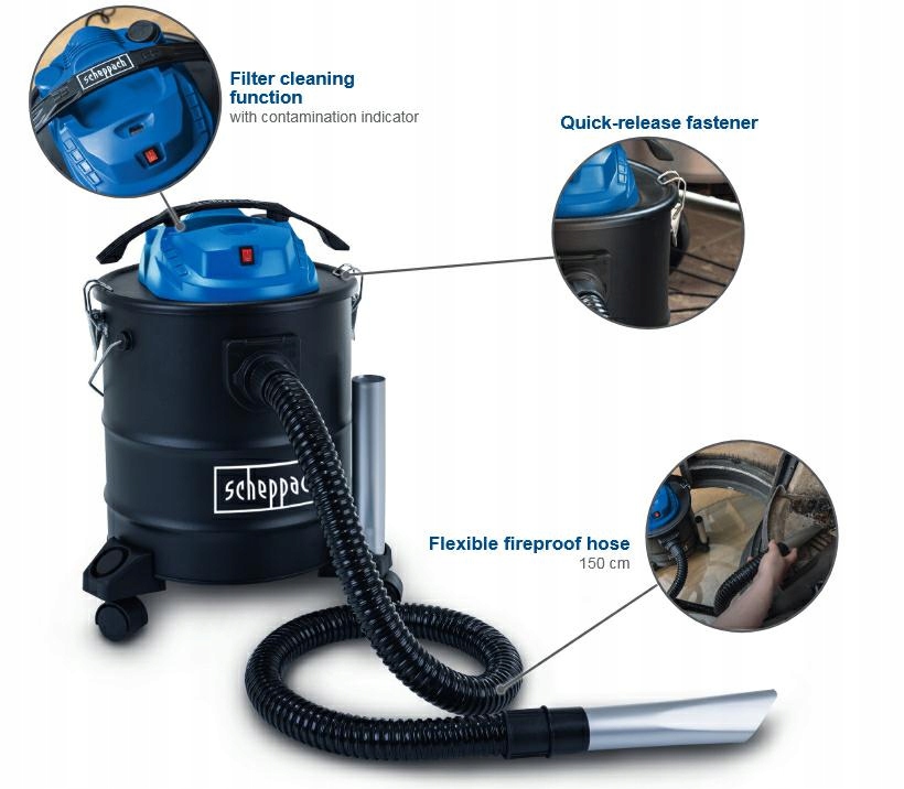 Ognioodporny wąż ssący o długości 150 cm – większy zasięg pracy