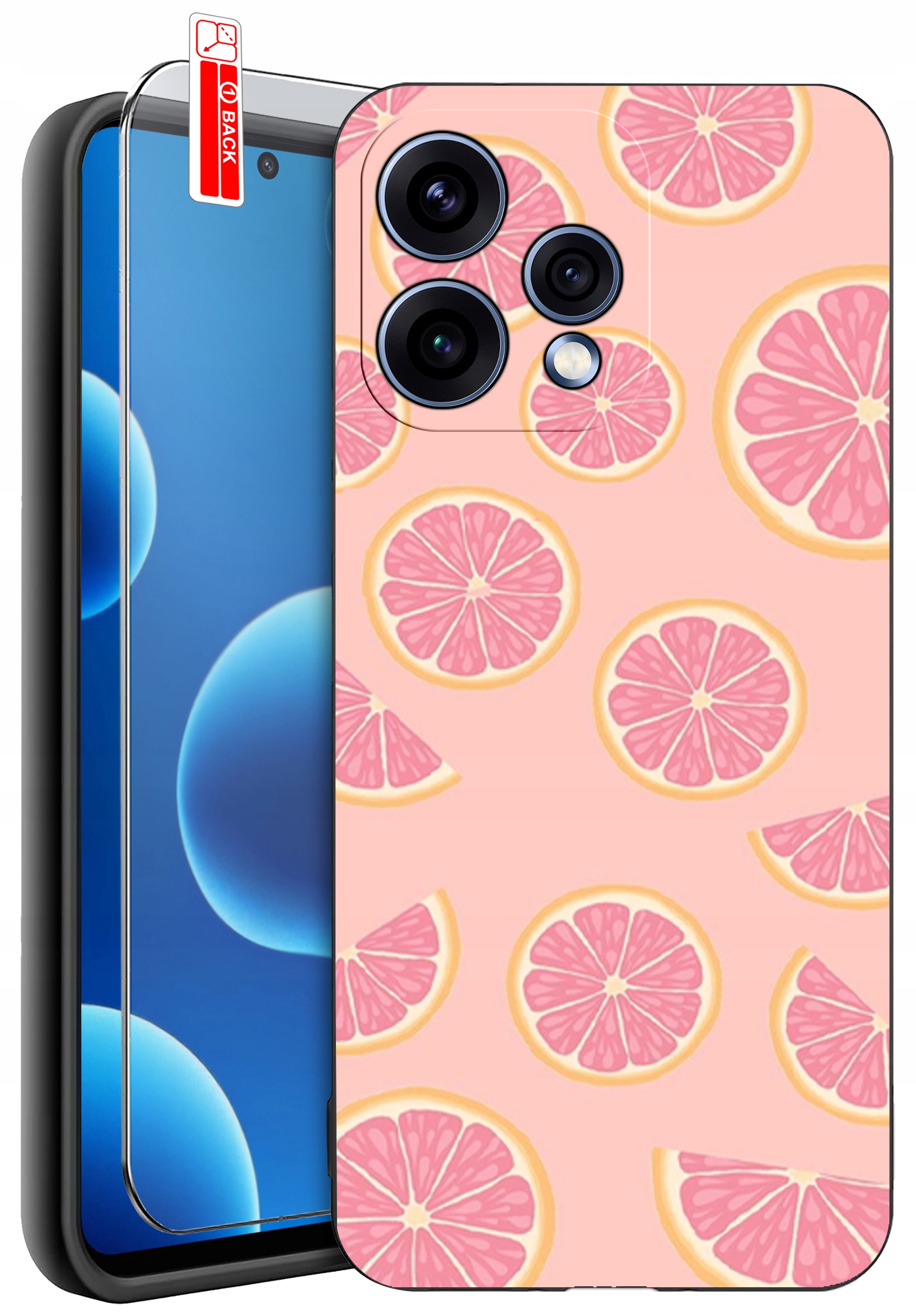 Do Oppo Reno15 5G – Wzory Silikonowe Matt Case z Szkłem Hartowanym 9H