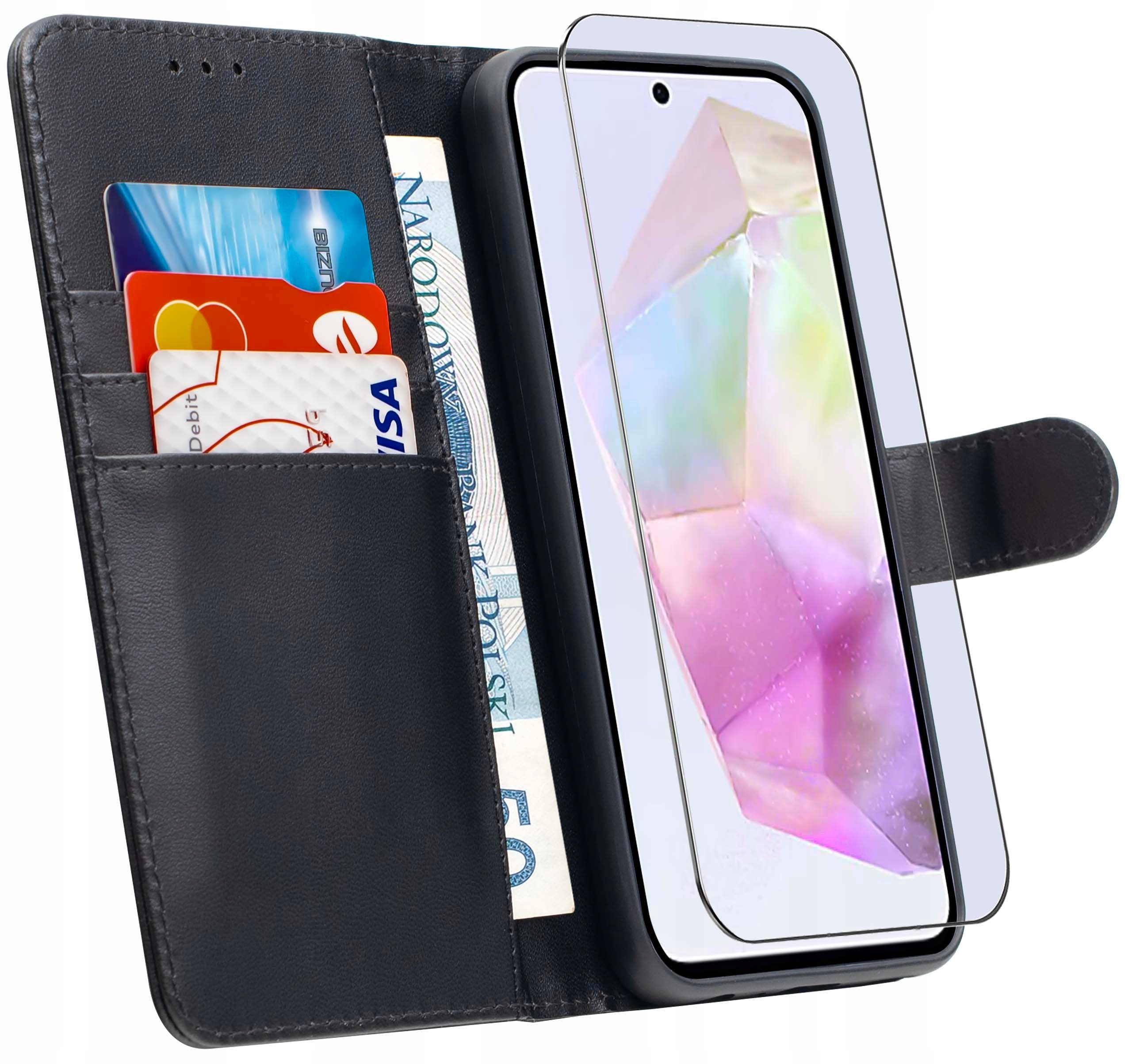 ETUI do Samsung A56 5G | SKÓRZANE PORTFEL BOOK TOKRA CLASSIC + SZKŁO