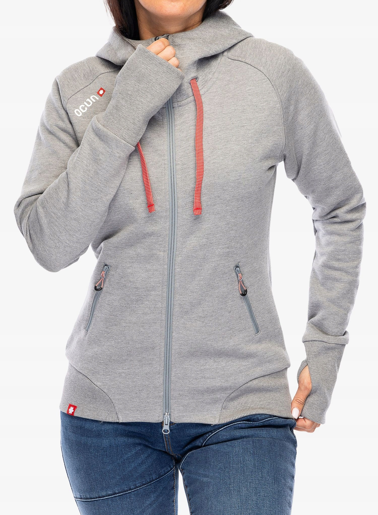 Bluza rozpinana damska Ocun Hoodie Zipper - grey paloma/silverscone S – Komfort i styl w każdej sytuacji