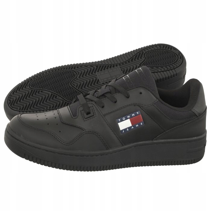 Męskie Buty Sportowe Tommy Hilfiger Czarne – Styl i Komfort na Co Dzień
