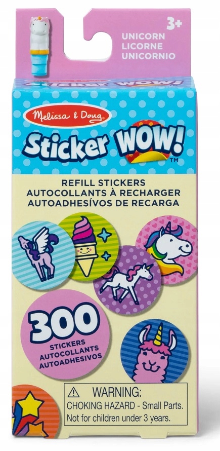 MELISSA Sticker WOW! Zestaw 300 naklejek uzupełniających Jednorożec