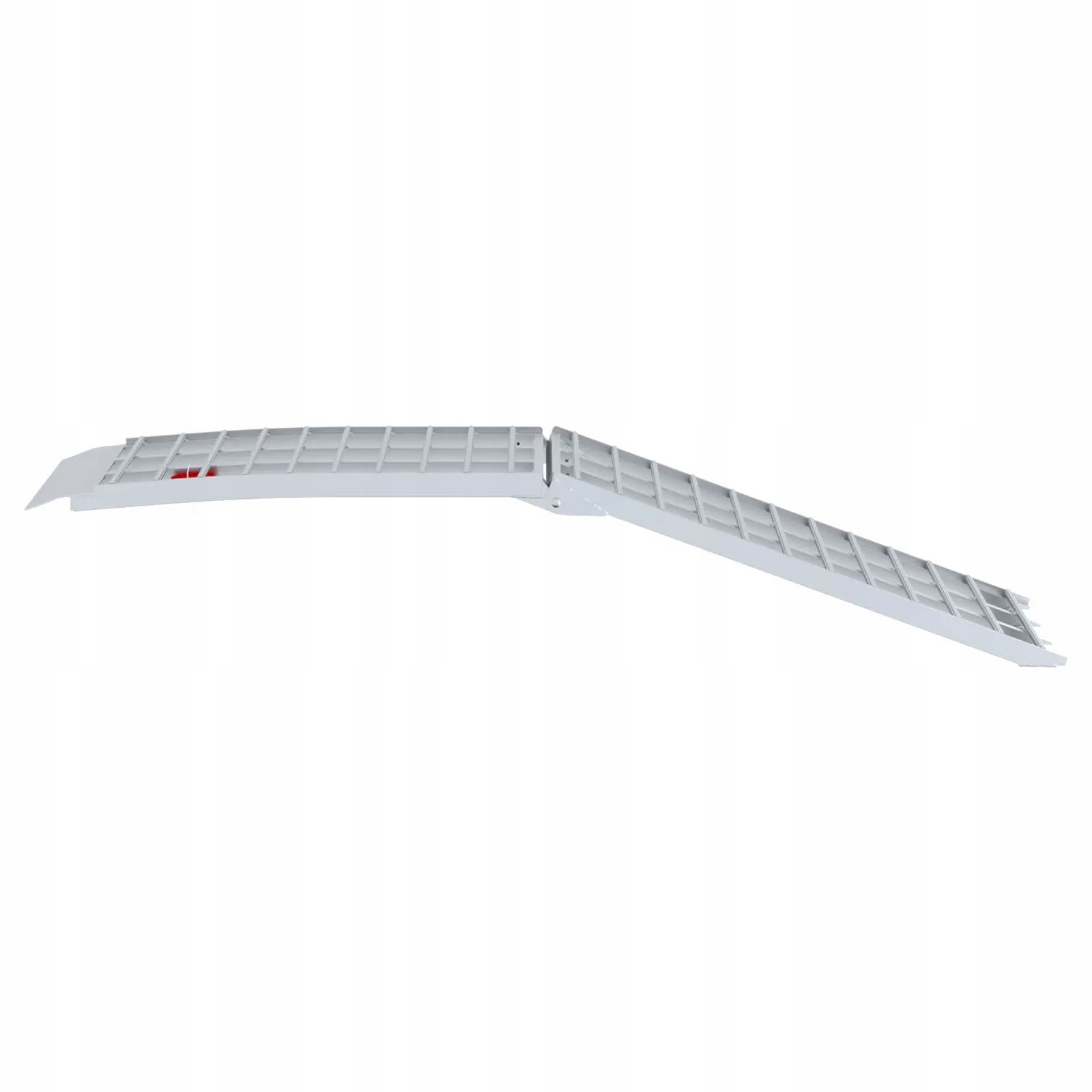 Srebrna aluminiowa rampa załadunkowa 230 x 44 x 13 cm – Idealne rozwiązanie do garażu i na zewnątrz