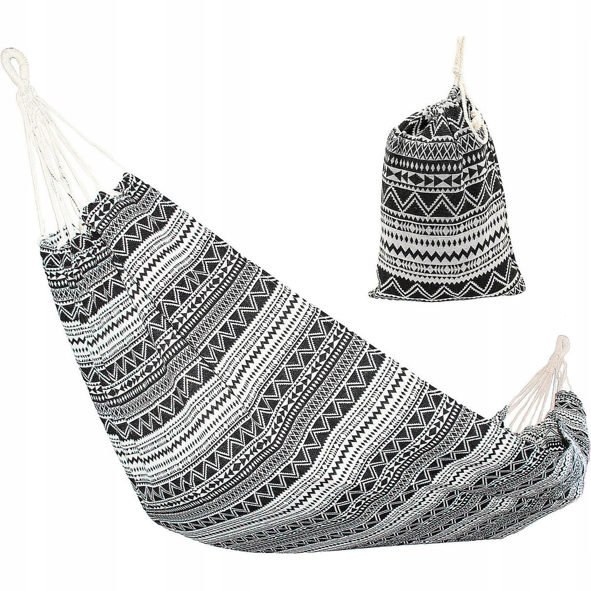 Hamak Ogrodowy 1 Osobowy 200x100CM Etno z Pokrowcem – Idealne Miejsce do Relaksu