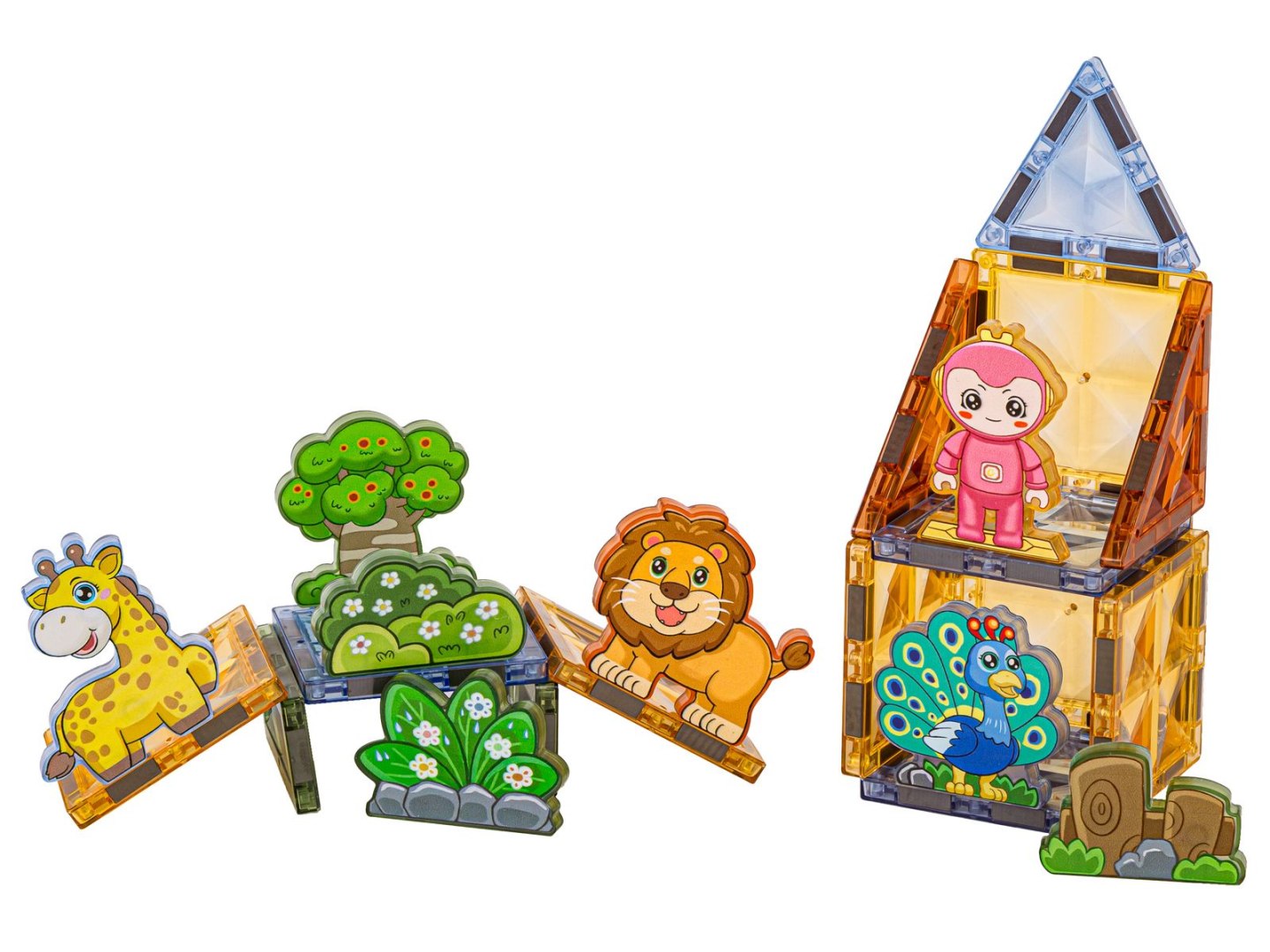 Konstrukcyjne Klocki Magnetyczne ZWIERZĘTA 82 El. – Kreatywna zabawa dla małych architektów