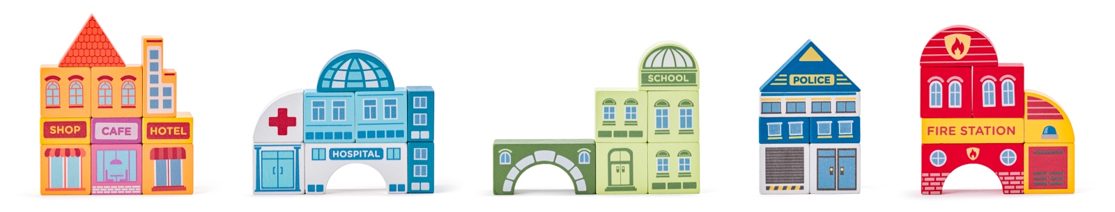 Kreatywna zabawa z klockami do budowy domków