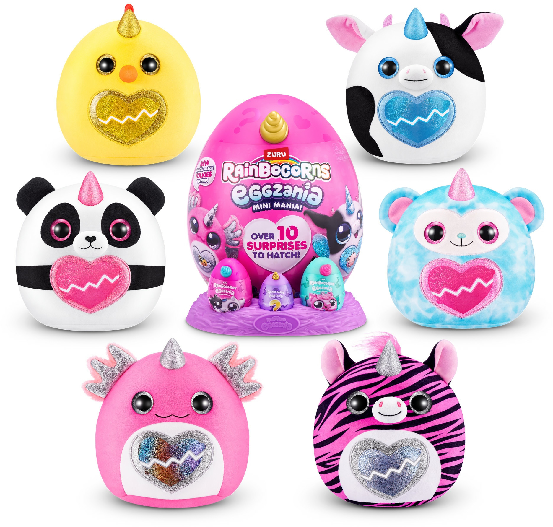 Kolekcjonuj pluszowe kurczaki Eggzania Mini Mania