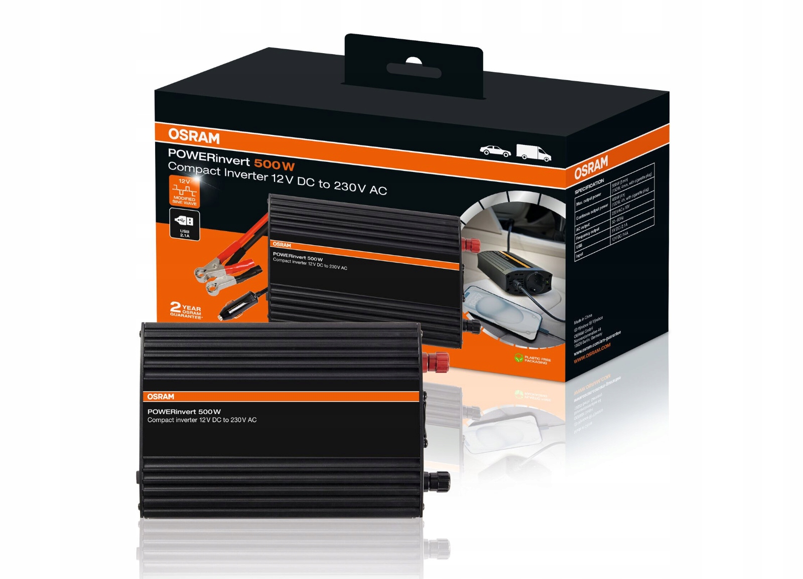 Powerinvert 500W DC/AC Inverter 12V do 230V – Niezawodne zasilanie w każdych warunkach