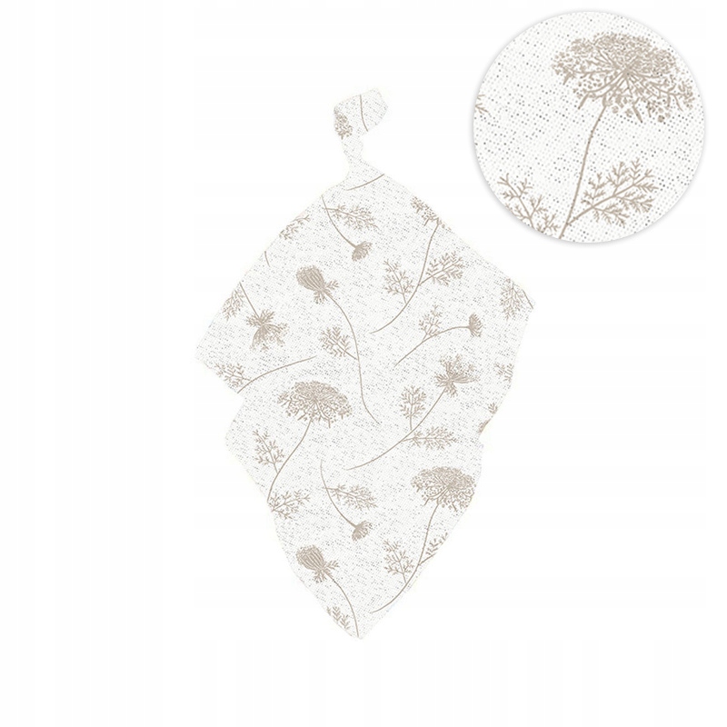 Texpol 90473 - Pieluszka bambusowo-lnianą żakard 120x120 cm Dziki Koper – Komfort i bezpieczeństwo dla Twojego maluszka