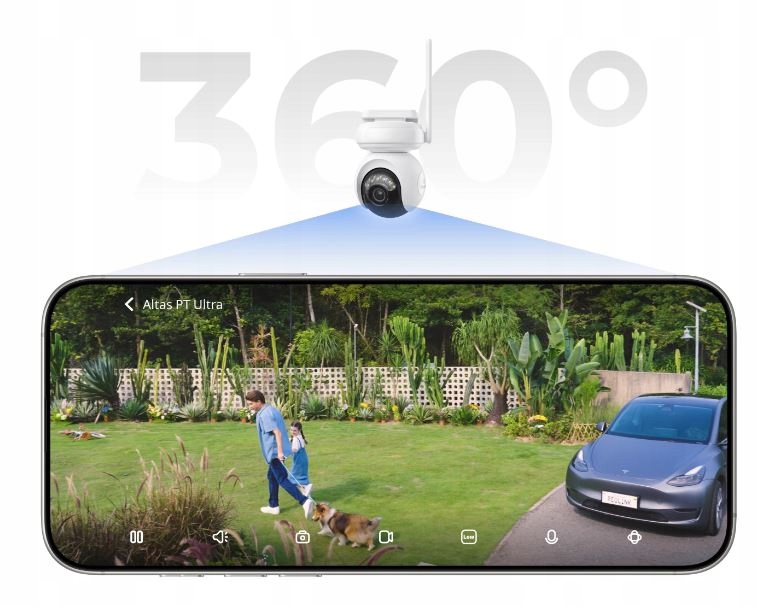 Funkcja obrotowa 360° – Pełny podgląd i śledzenie ruchu