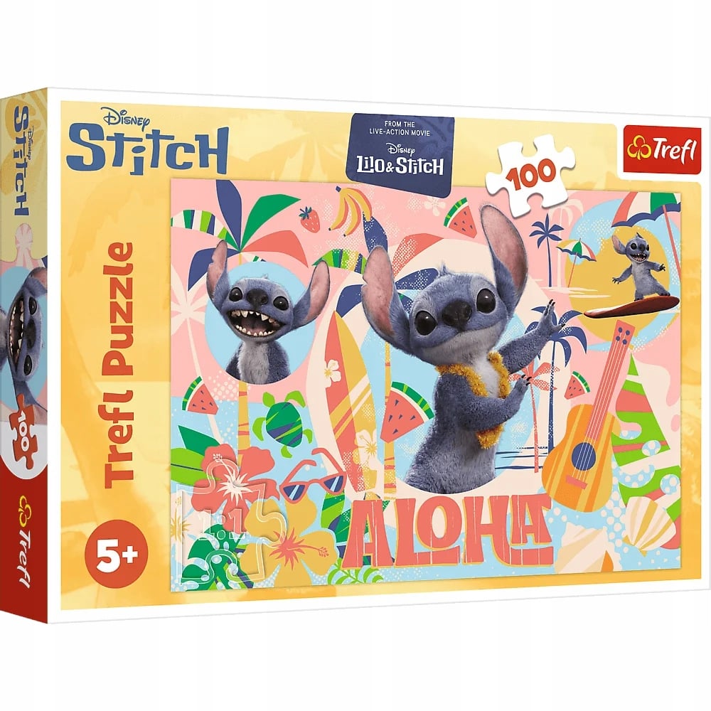 Puzzle 100 elementów Stitch i przyjaciele w akcji – Radość z układania dla najmłodszych