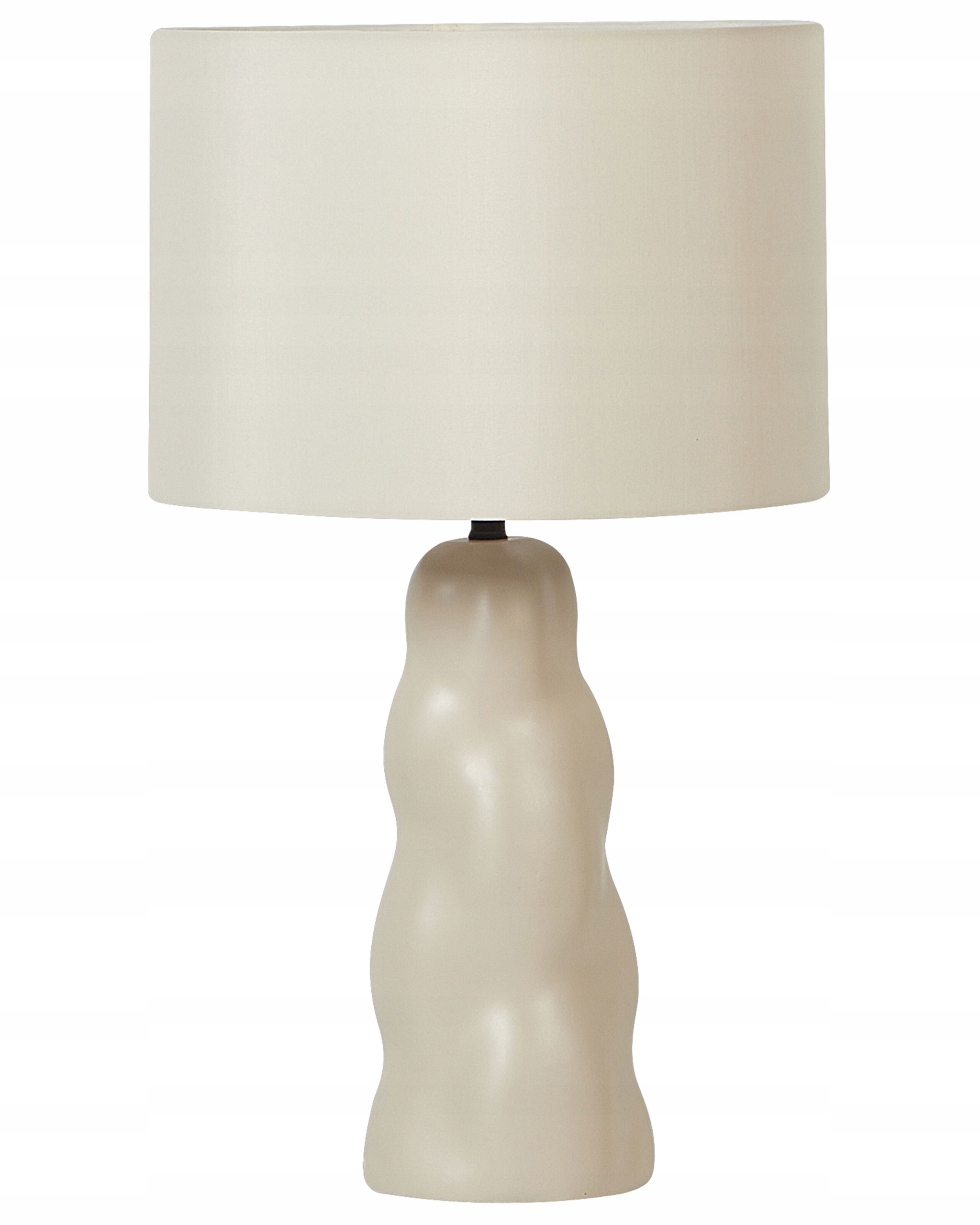 Lampa stołowa ceramiczna beżowa VILAR – Elegancja i prostota w Twoim wnętrzu