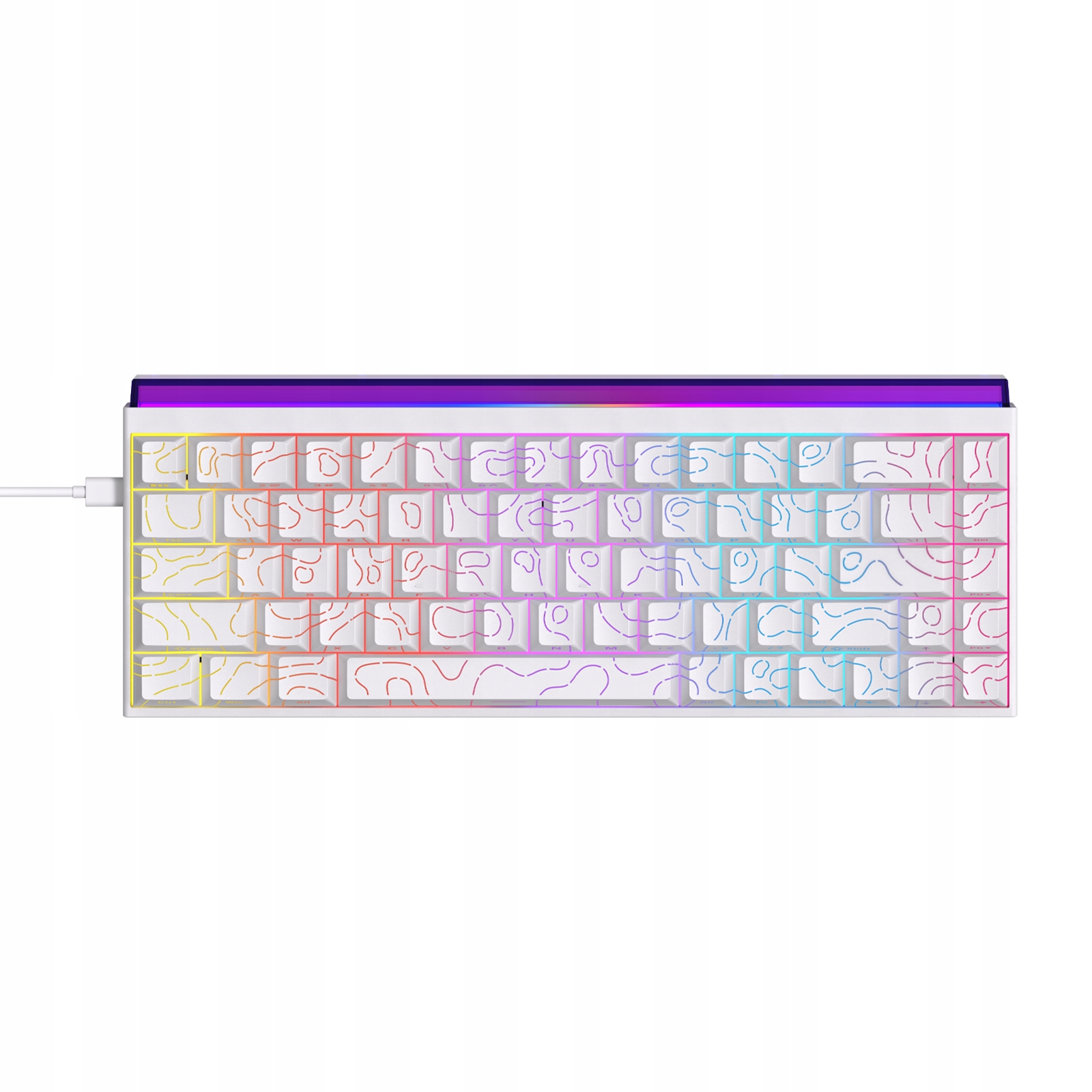 Klawiatura mechaniczna przewodowa Ajazz NK68 Red Switch White USB-C – Idealne rozwiązanie dla graczy i profesjonalistów