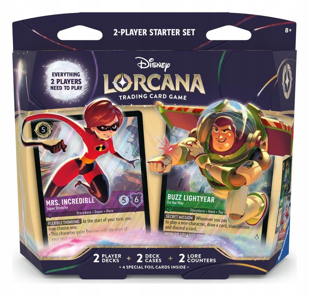 Disney Lorcana (Set 12/13) Zestaw startowy 2 graczy – Rozpocznij swoją przygodę z magią Disney