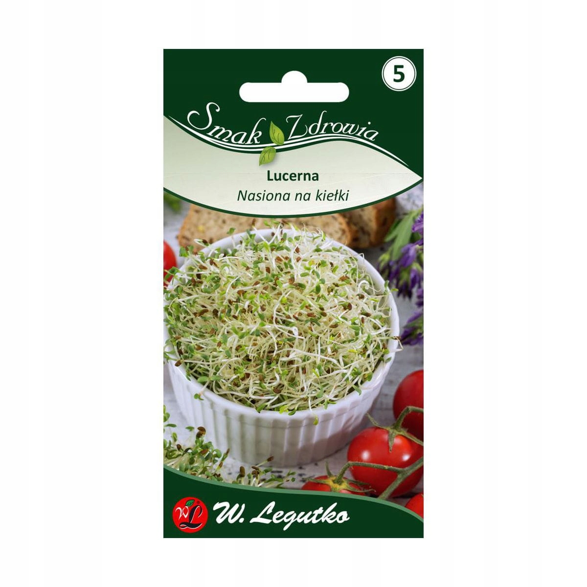 Nasiona na kiełki lucerny 20 g W. LEGUTKO – Zdrowe i smaczne dodatki do diety