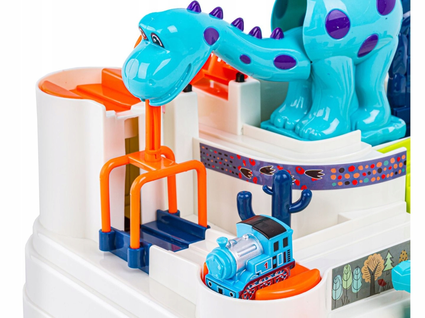 Interaktywne pojazdy i ich funkcje – Zmiana kierunku jazdy i dźwig z dinozaurem