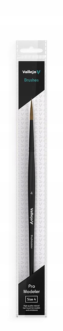 Pędzel Vallejo B01004 Pro Modeler Natural Hair Round Brush No. 4 – Idealny wybór dla modelarzy