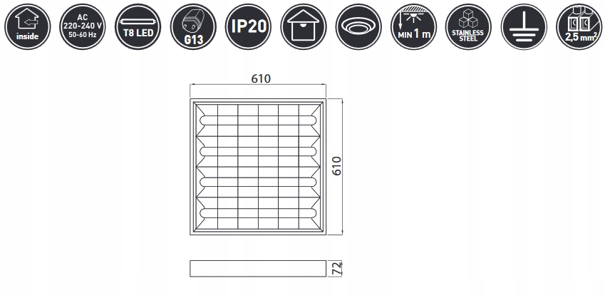Efektywne rozpraszanie światła dzięki chromowanym odbłyśnikom