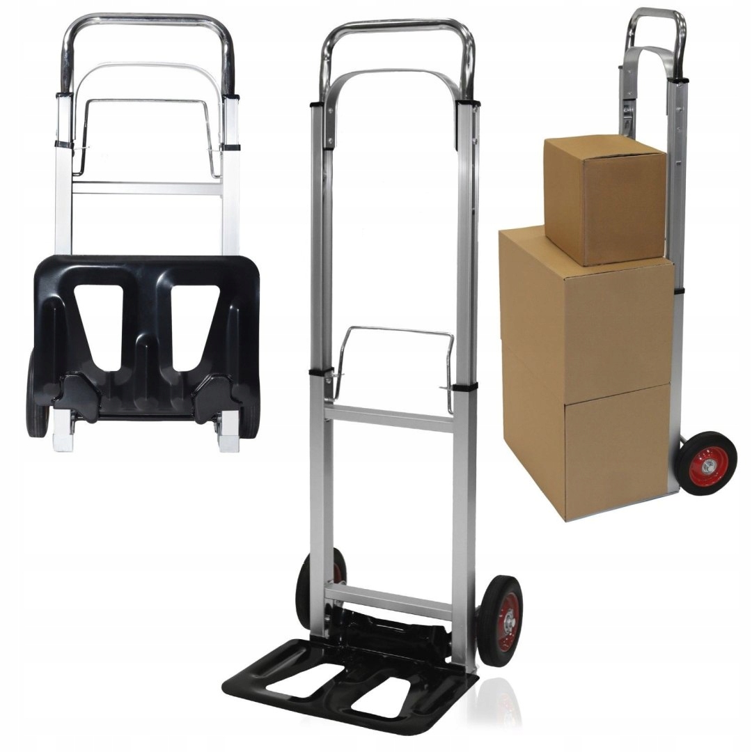 Wózek magazynowy transportowy aluminiowy składany ręczny młynarka 90 kg – Idealne rozwiązanie do transportu
