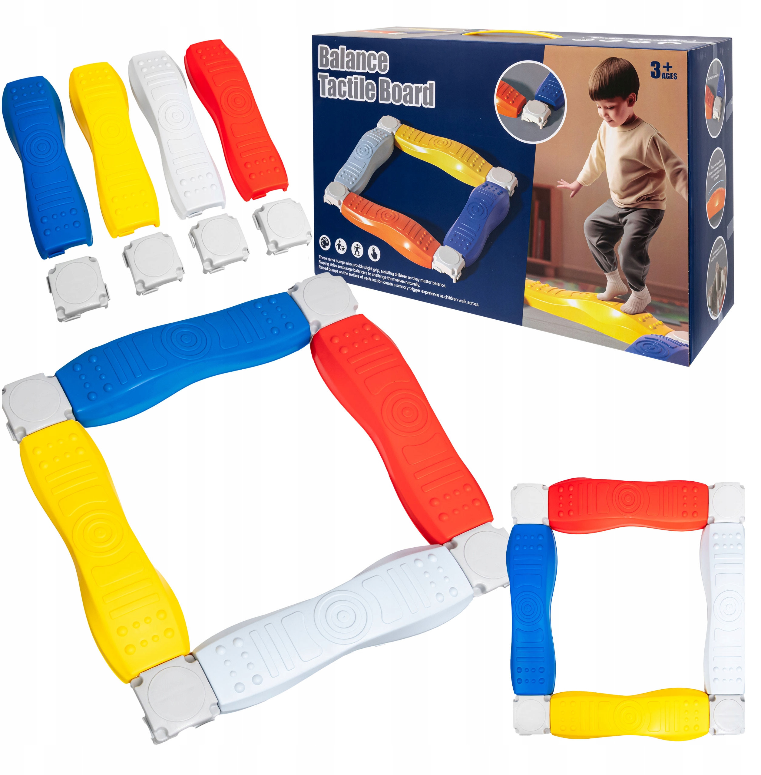Ścieżka Sensoryczna Trening Równowagi Modułowy Tor Balansowy 65 X 65 Cm – Idealna zabawa dla dzieci