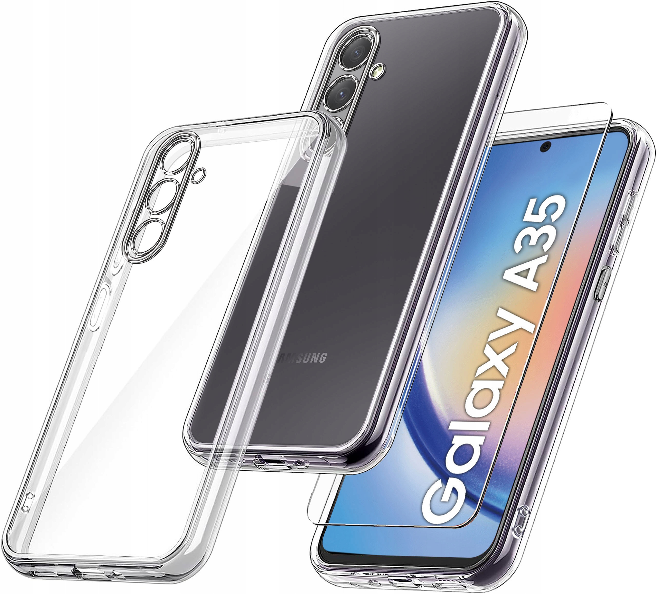 Etui do Samsung Galaxy A35 5G Wzmocnione 360° CLEAR – Pełna ochrona dla Twojego smartfona
