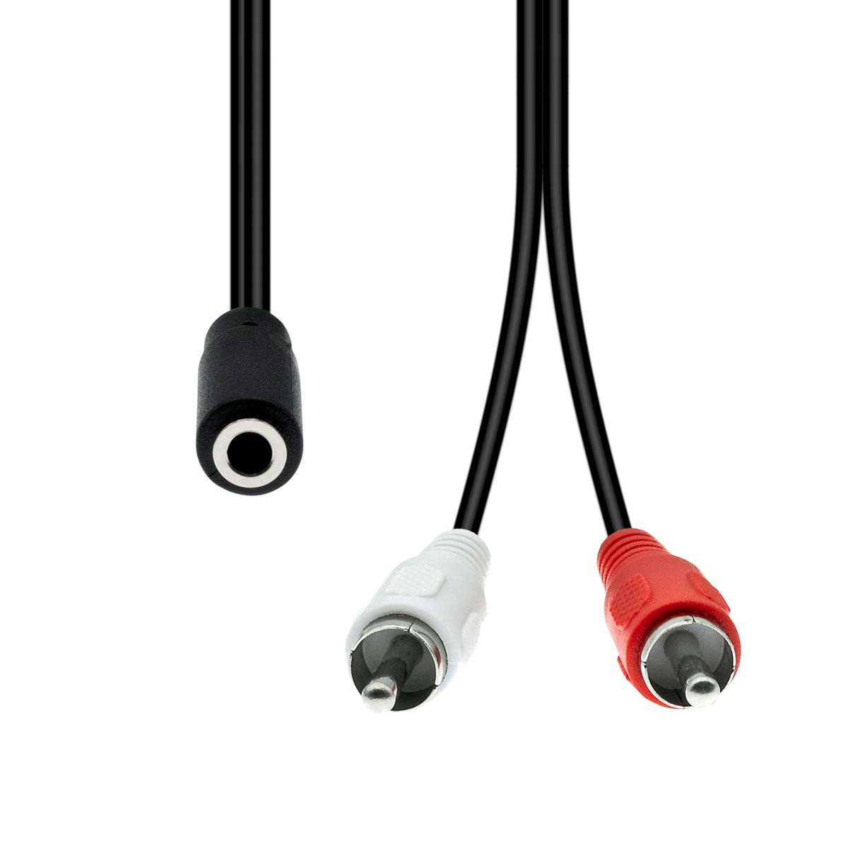 Wymiary i waga kabla Mini-Jack 3-Pin do 2 x RCA F-M