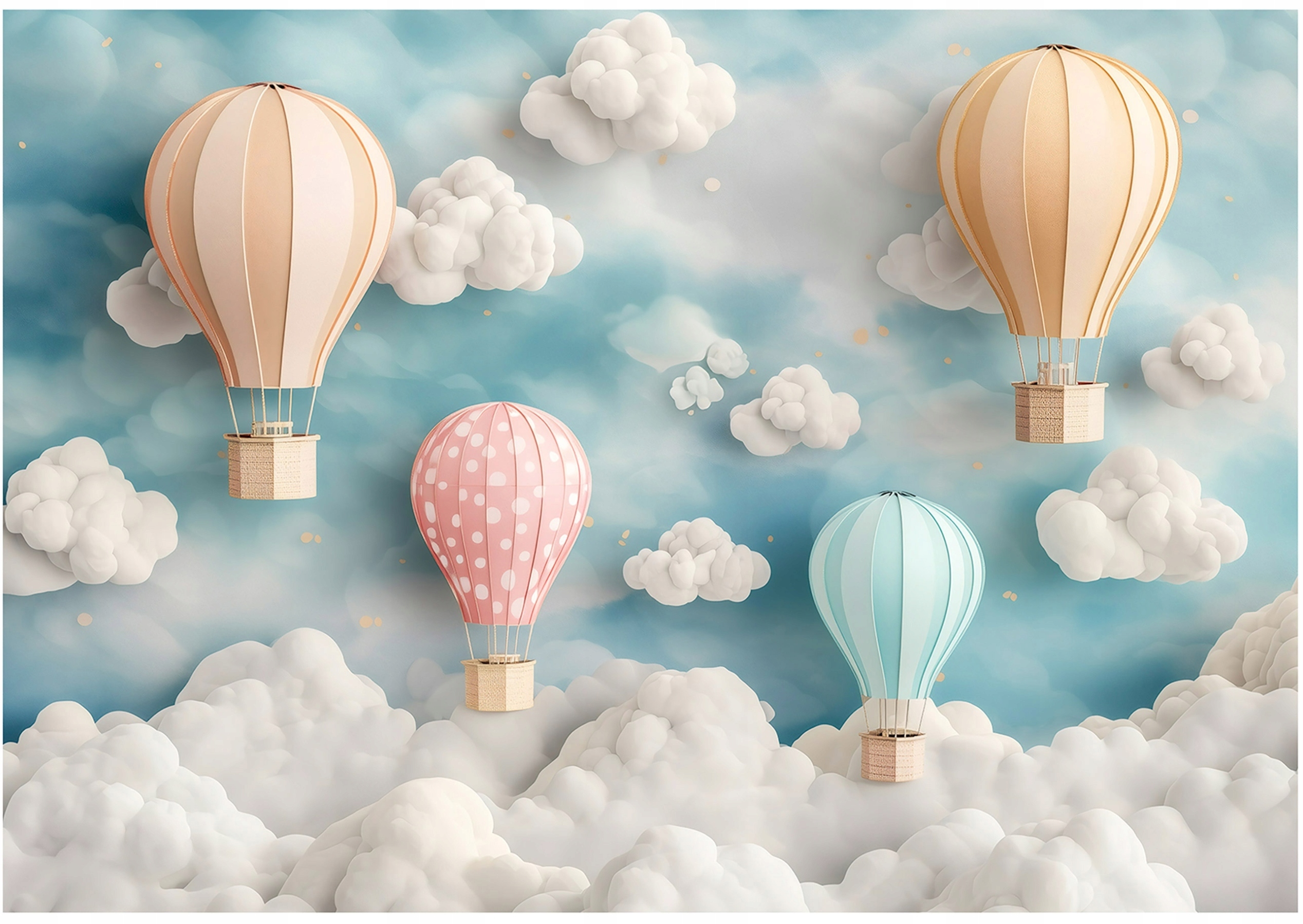Fototapeta Na Flizelinie Balony Chmury Dla Dzieci 368x254 – Kolorowa dekoracja do pokoju dziecięcego