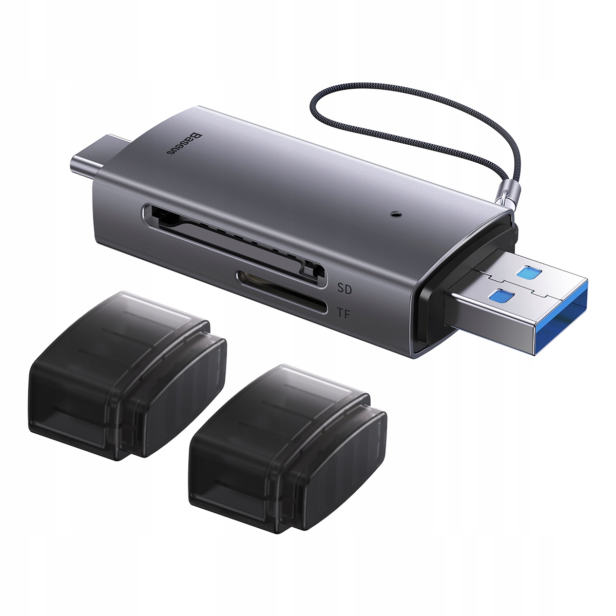 Baseus Lite Series Adapter Czytnik Kart MicroSD SD TF USB USB-C WKQX060113 – Nowoczesne rozwiązanie do transferu danych