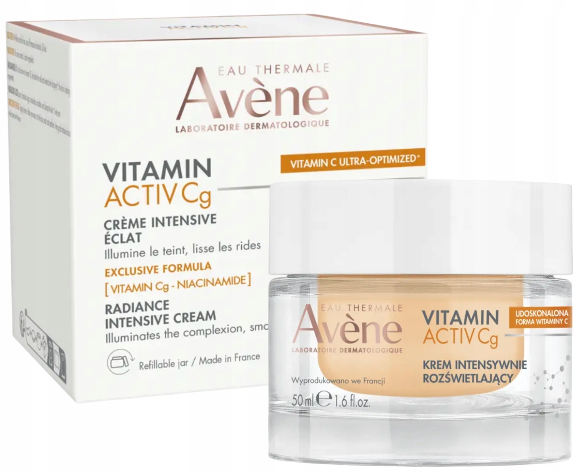 AVENE Vitamin Activ Cg krem intensywnie rozświetlający do twarzy 50 ml – Twoja tajemnica promiennej cery