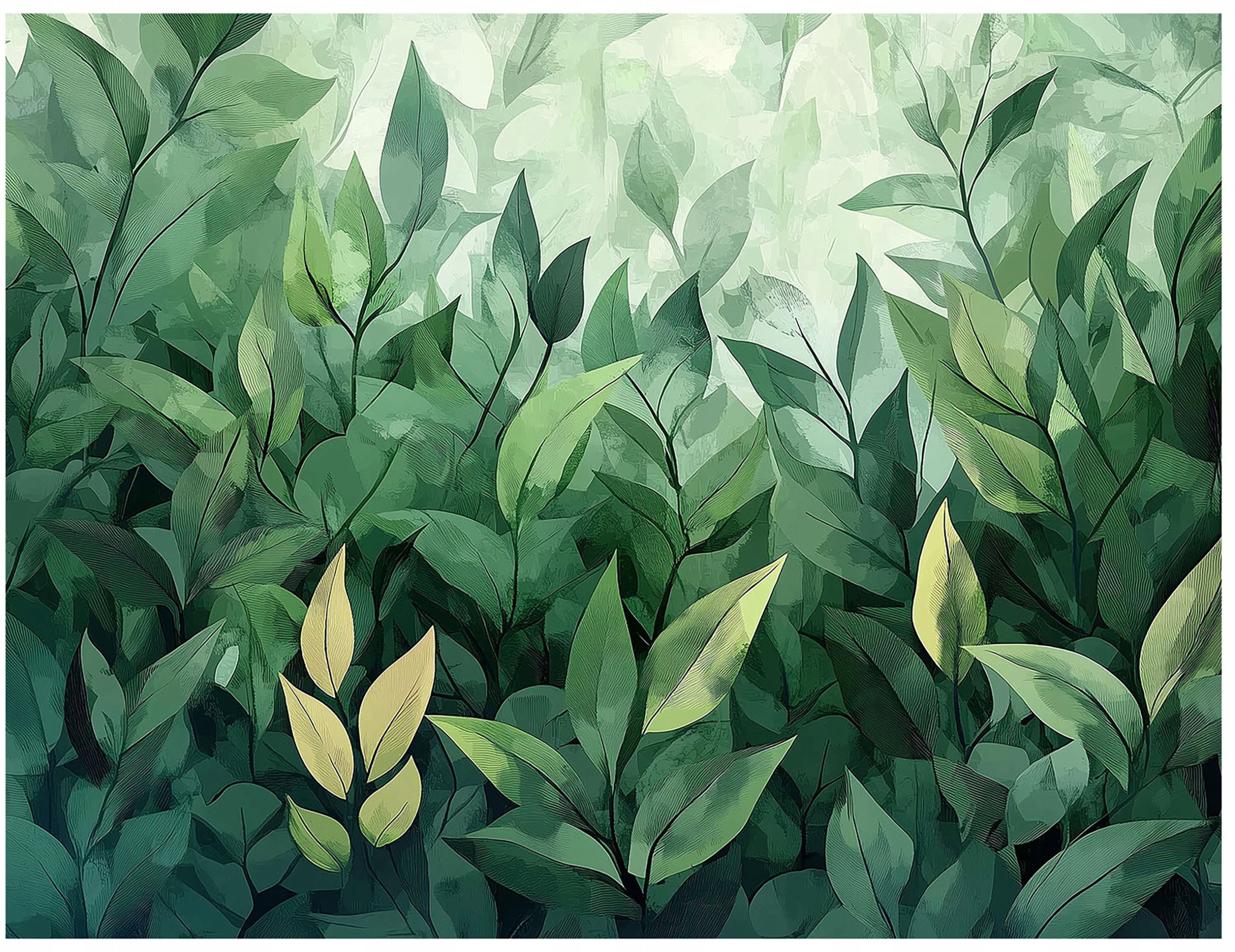 Fototapeta Liście Zielone Natura do Sypialni Salonu Kuchni 300x210 – Ożyw swoje wnętrze