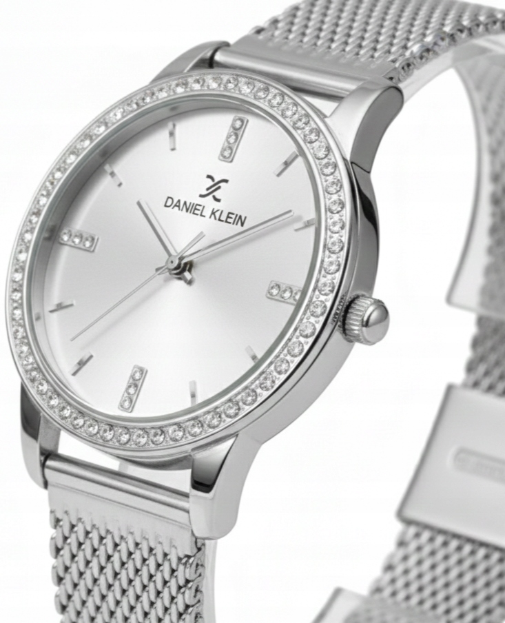 Klasyczny design z cyrkoniami – Zegarek, który przyciąga wzrok