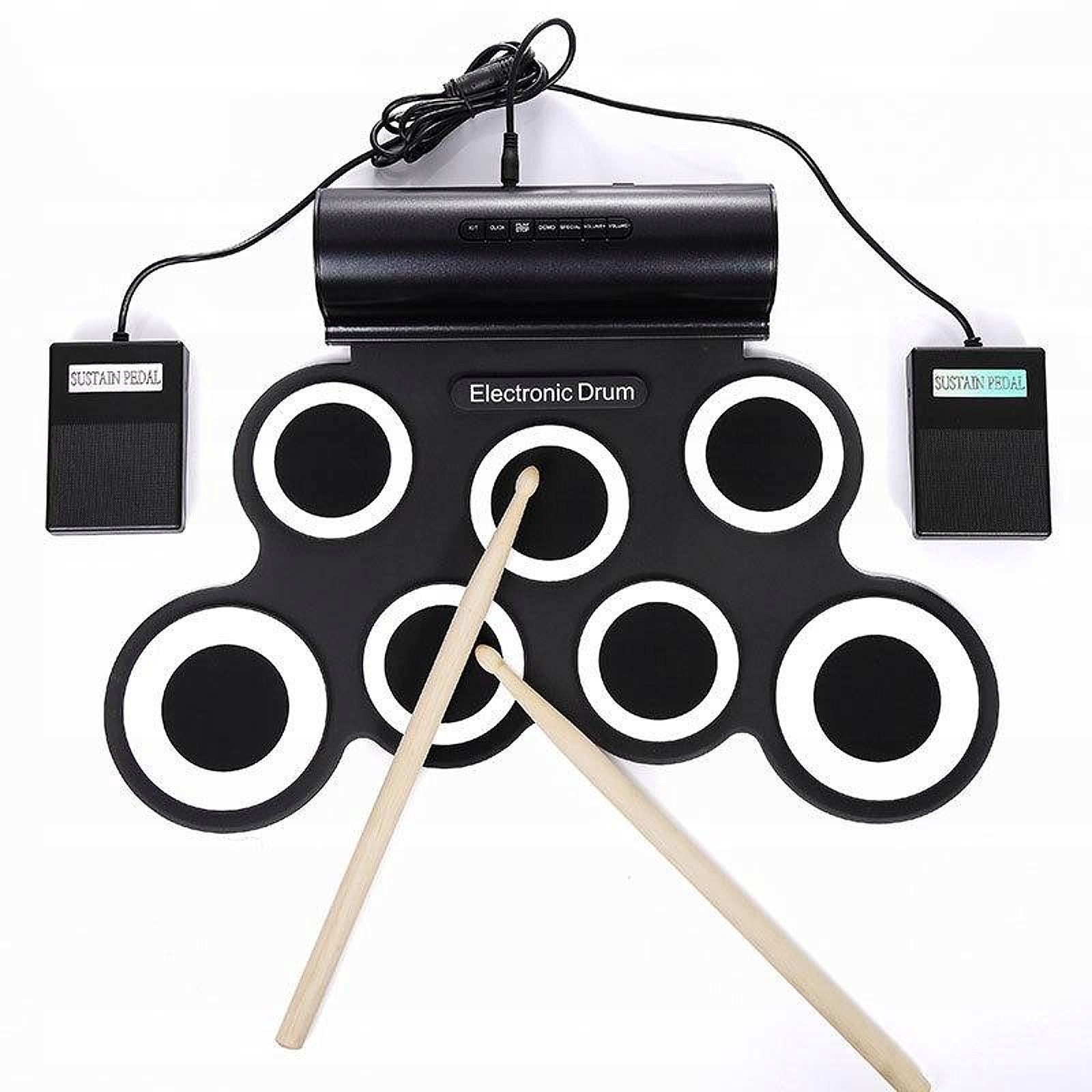 Wbudowane brzmienia i utwory demo – Ułatwiają naukę gry na perkusji