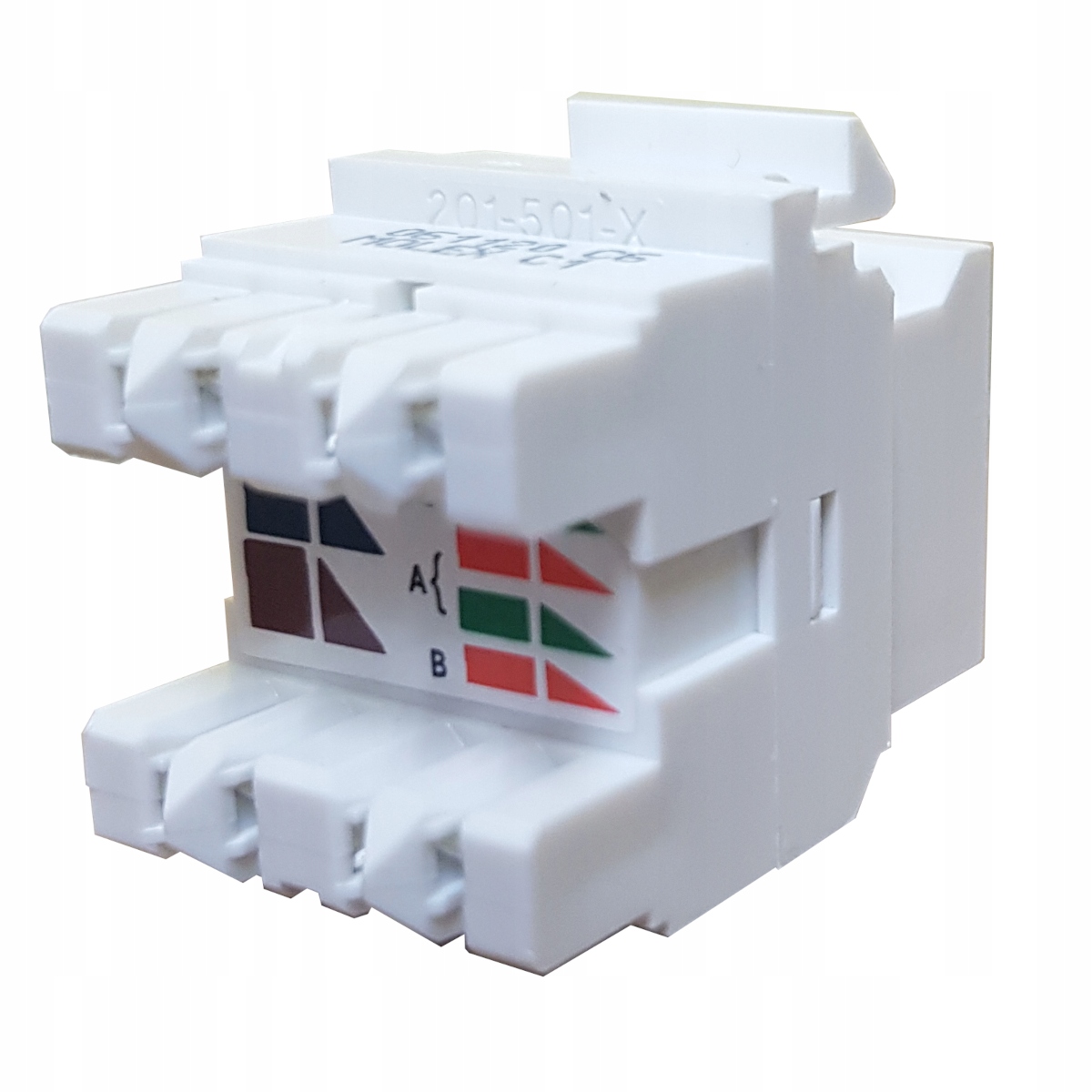 Wygodne przyłączenie kabli w standardzie 568A i 568B