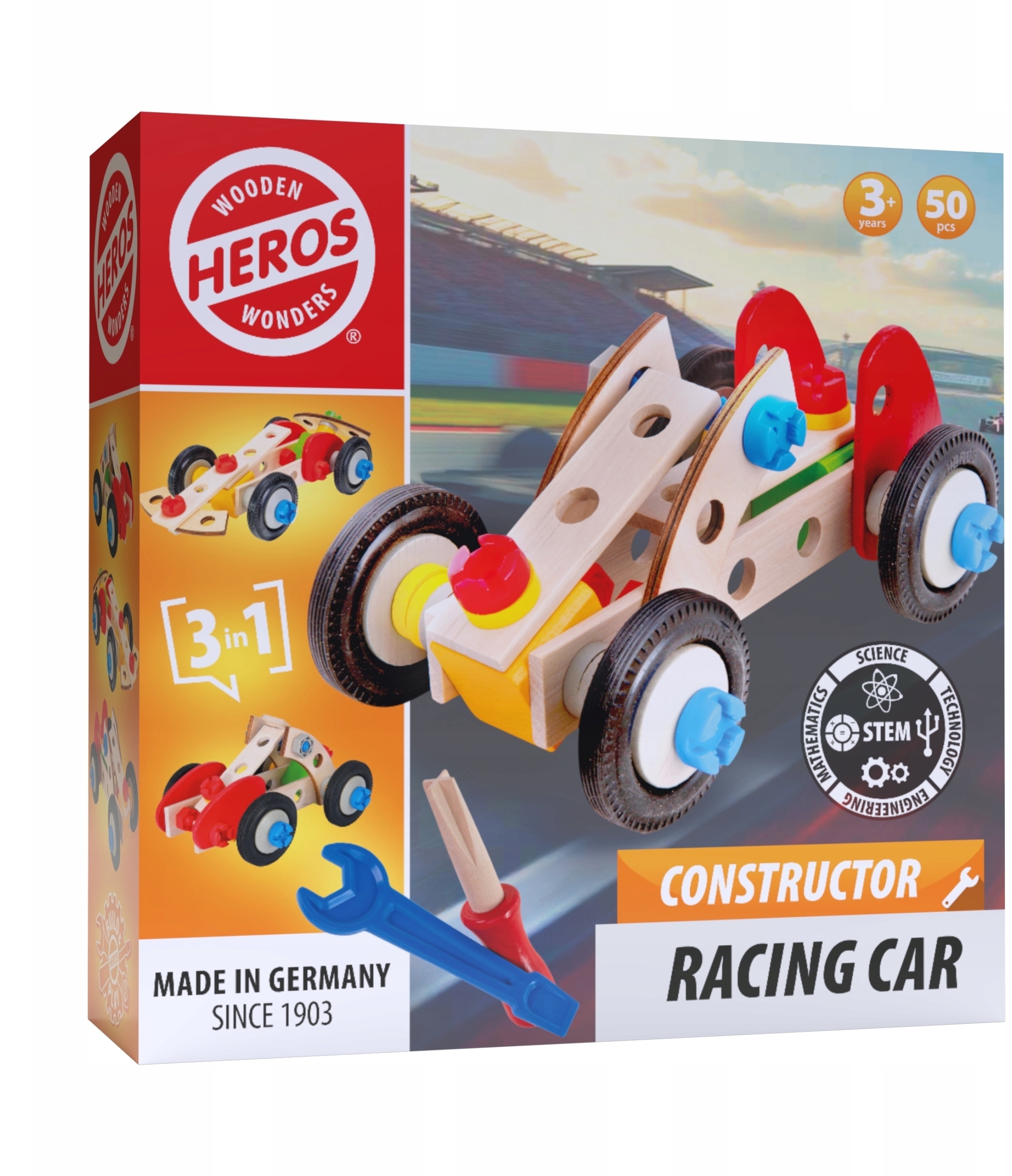 HEROS Klocki drewniane 3w1 HE0006 – Kreatywna zabawa dla dzieci