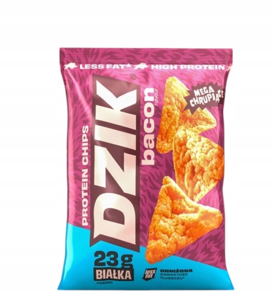 Dzik Chipsy sojowe o smaku bekonu 50 g – Idealna przekąska dla aktywnych