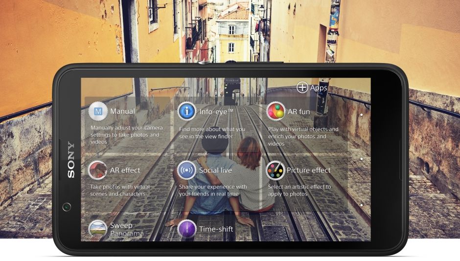 Gama aplikacji aparatu, które są dołączone do prostego w obsłudze smartfonu Xperia E4