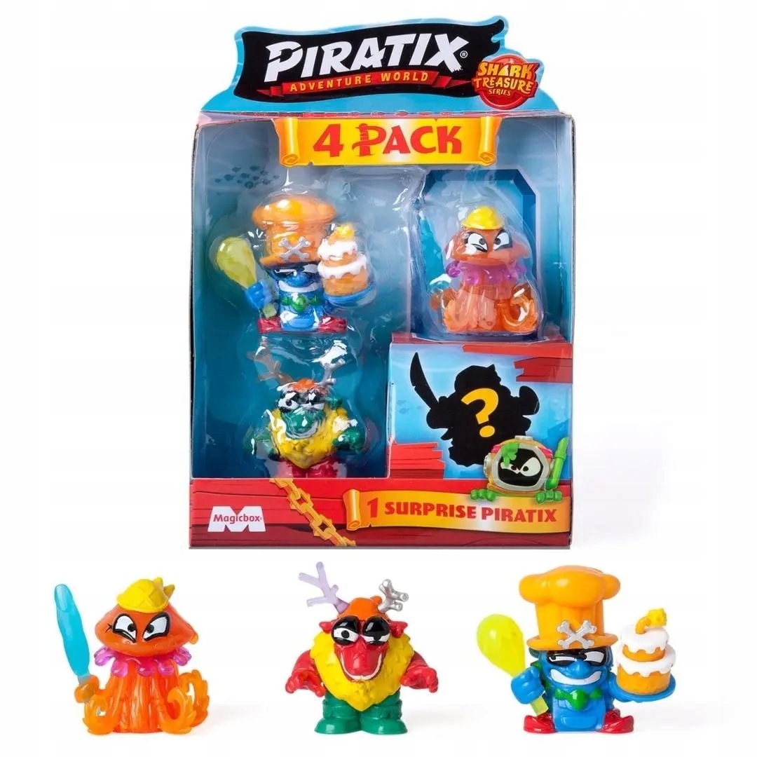 Piratix Shark Treasure 4-pak – Zestaw figurek dla małych piratów