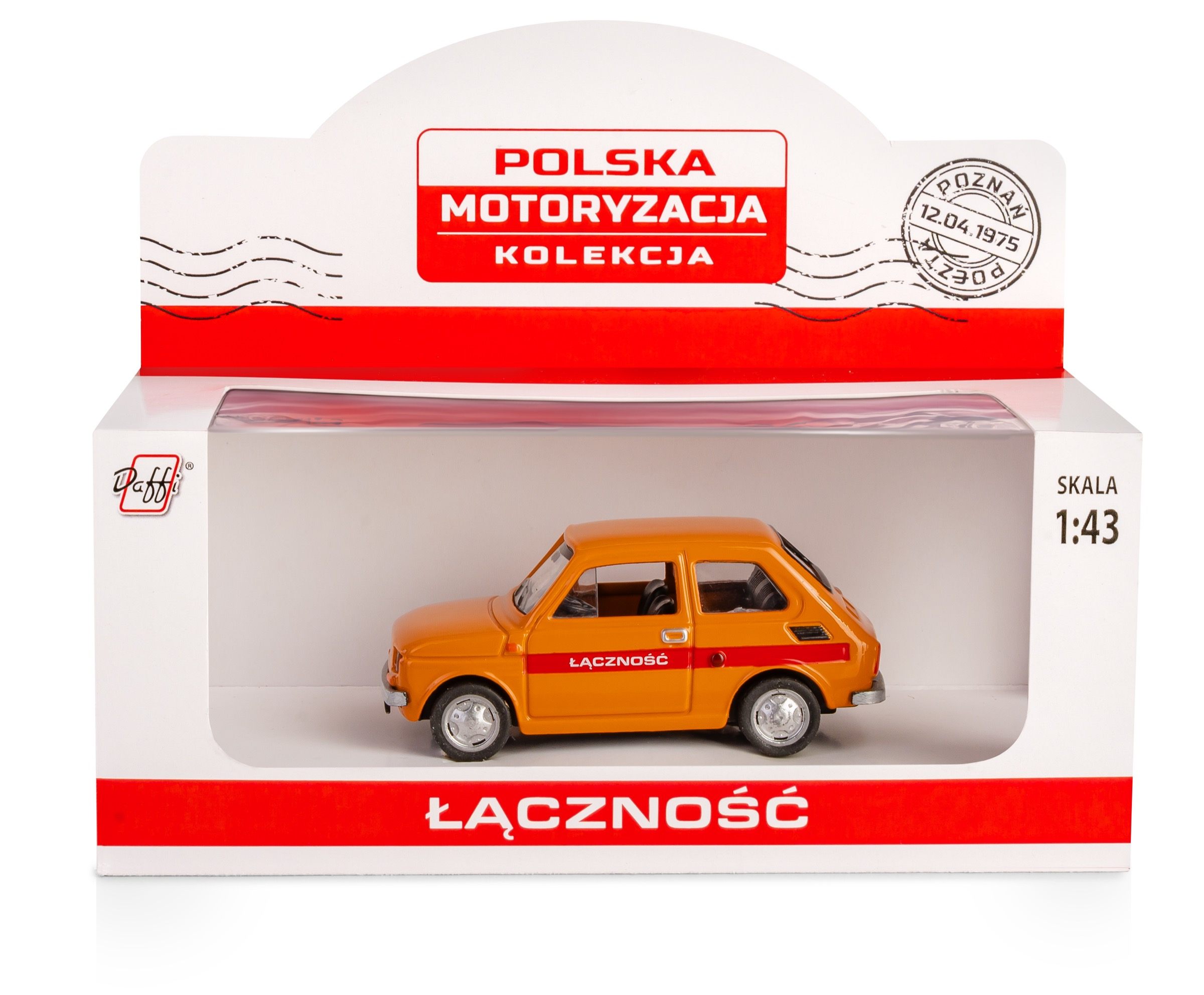 Daffi Pojazd Fiat 126p Łączność – Klasyczny model w skali 1:43