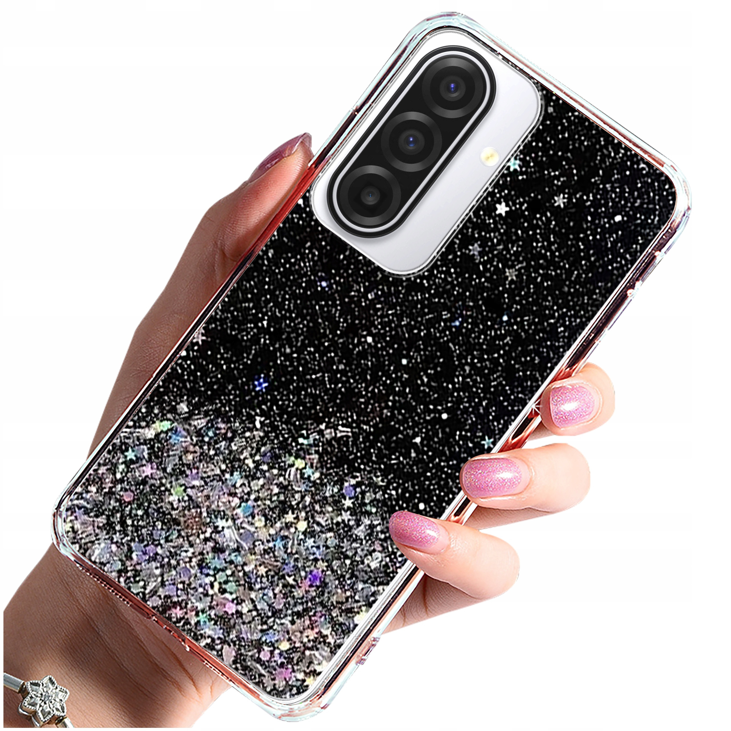 Etui Brokatowe Plecki + Szkło Ochronne 9H do Samsung A17 5G – Styl i Ochrona w Jednym