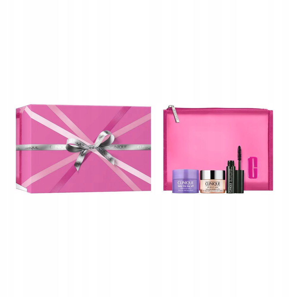 CLINIQUE Eye Favorites – Zestaw do pielęgnacji oczu 15ml + balsam oczyszczający 15ml + tusz do rzęs 3,5ml + kosmetyczka