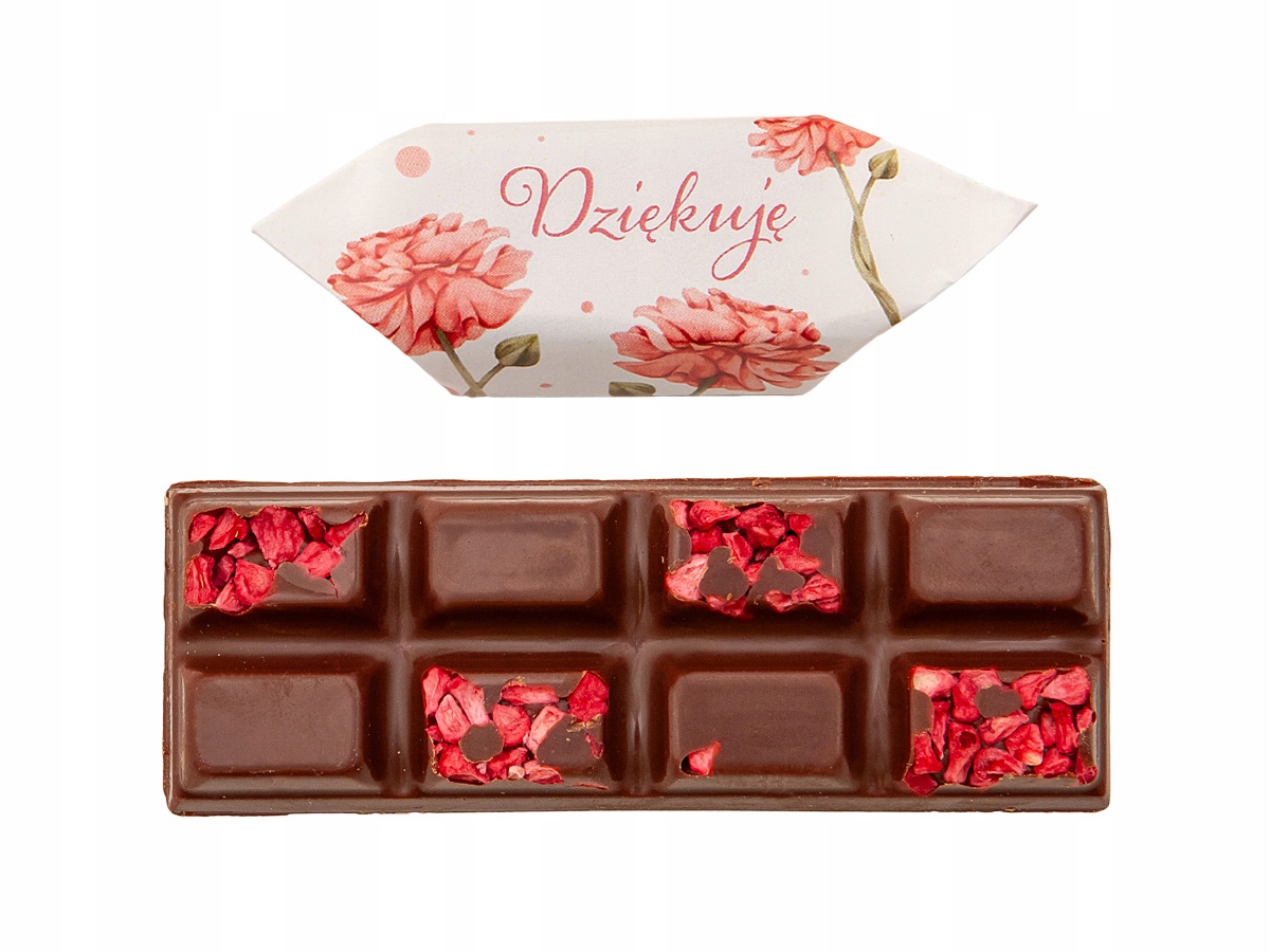 Smakowite krówki i czekolada z liofilizowanymi malinami