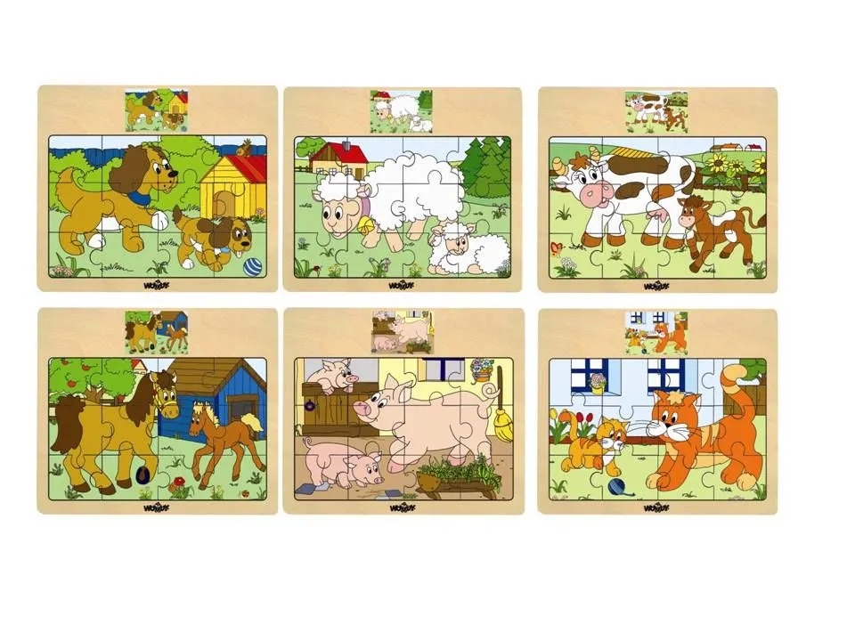 Puzzle Zwierzęta 93010 Woody – Kreatywna zabawa dla najmłodszych