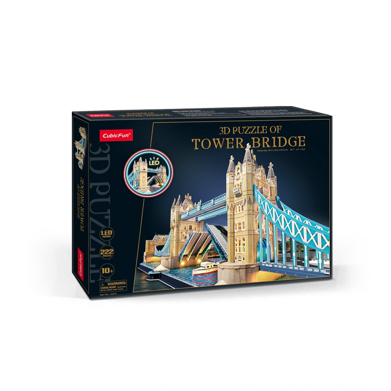 Cubic Fun Puzzle 3D Tower Bridge LED – Kreatywna zabawa dla dzieci