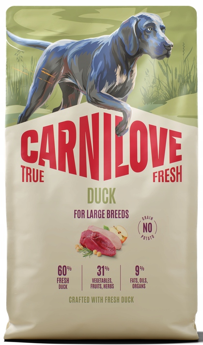 Carnilove True Fresh Dog Duck for Adult Large 4 kg – Pełnowartościowa karma dla dużych psów