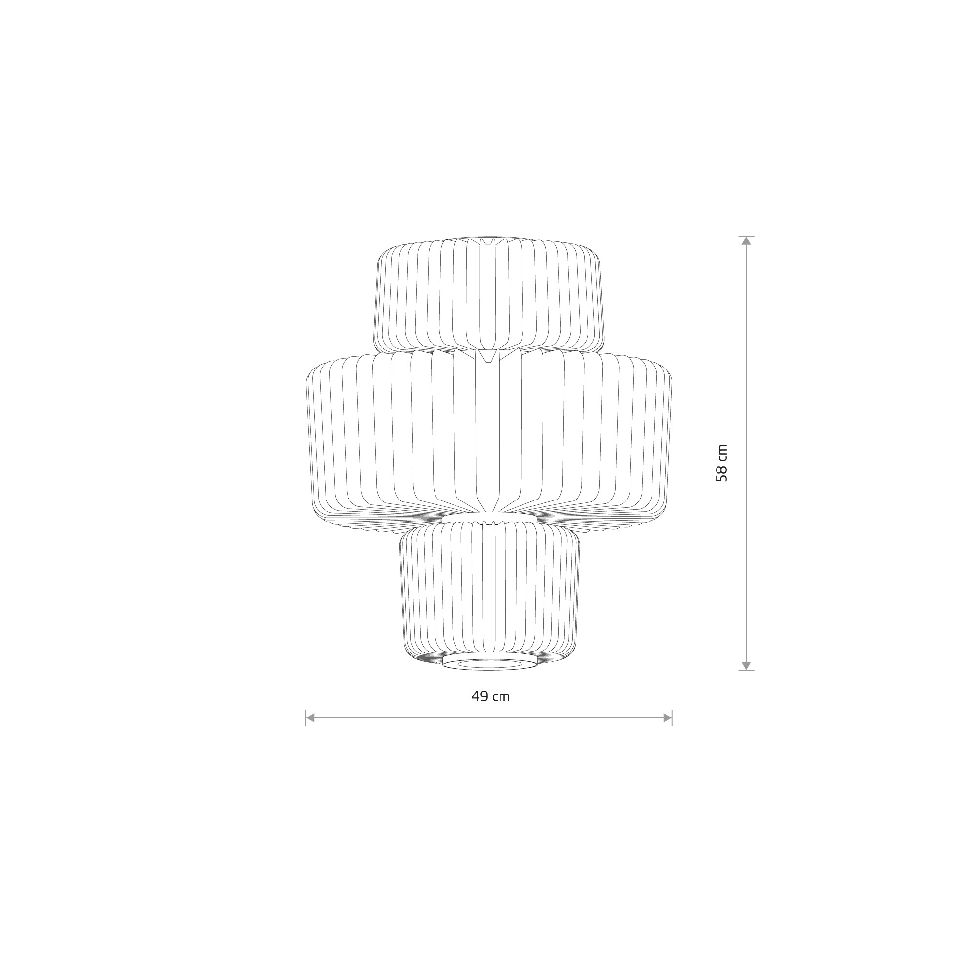 Wymiary klosza – Średnica 49 cm i wysokość 58 cm