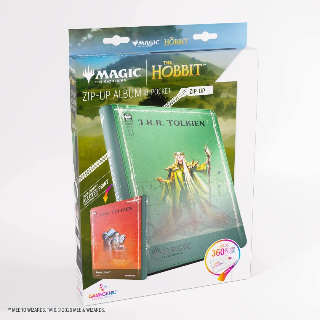 Gamegenic: Magic the Gathering - The Hobbit - Album Zip-Up 18-Pocket - Thranduil, Król Elfów/Góra Królów – Idealny dla kolekcjonerów
