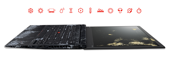 Lenovo ThinkPad X1 Carbon is tested against 12 MIL-SPEC requirements and 200 quality checks.