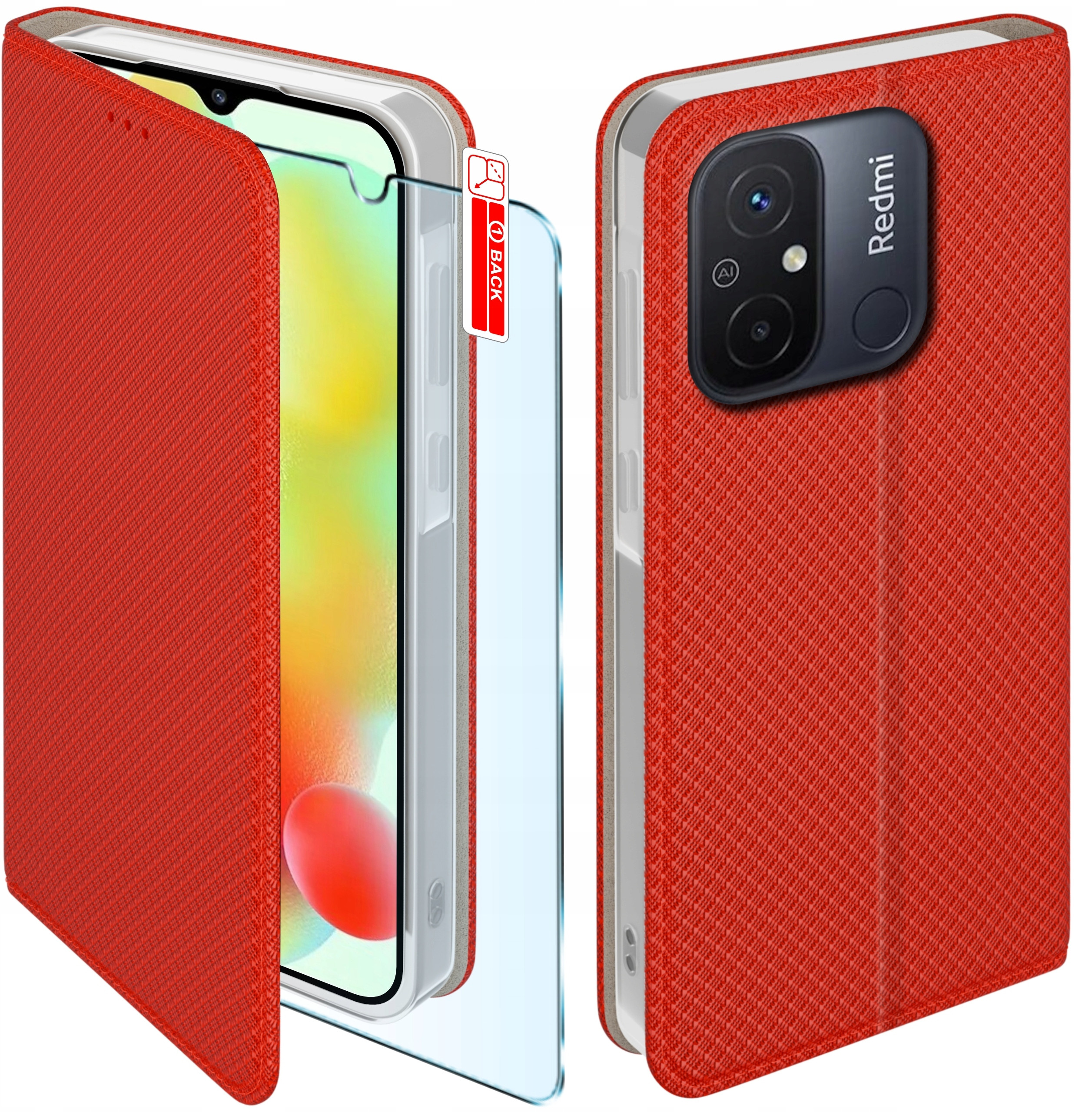 Etui do Xiaomi Redmi 12C SMART MAGNET + SZKŁO – Ochrona i styl w jednym