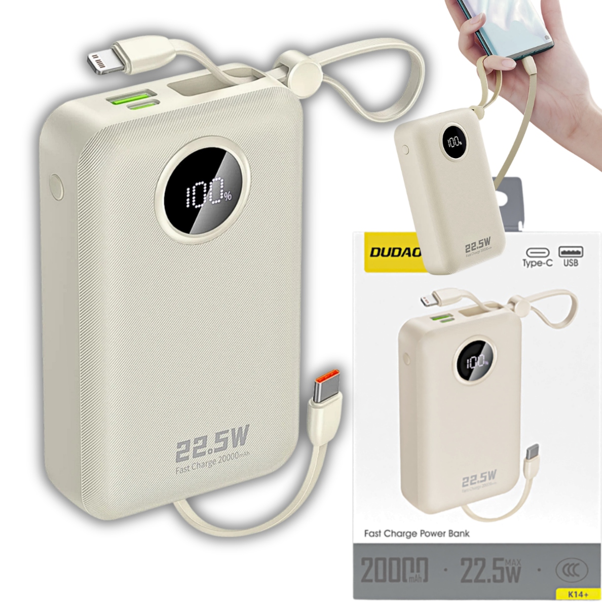 Powerbank Dudao K14+ 20000mAh 22.5W – Twoja mobilna energia w zasięgu ręki