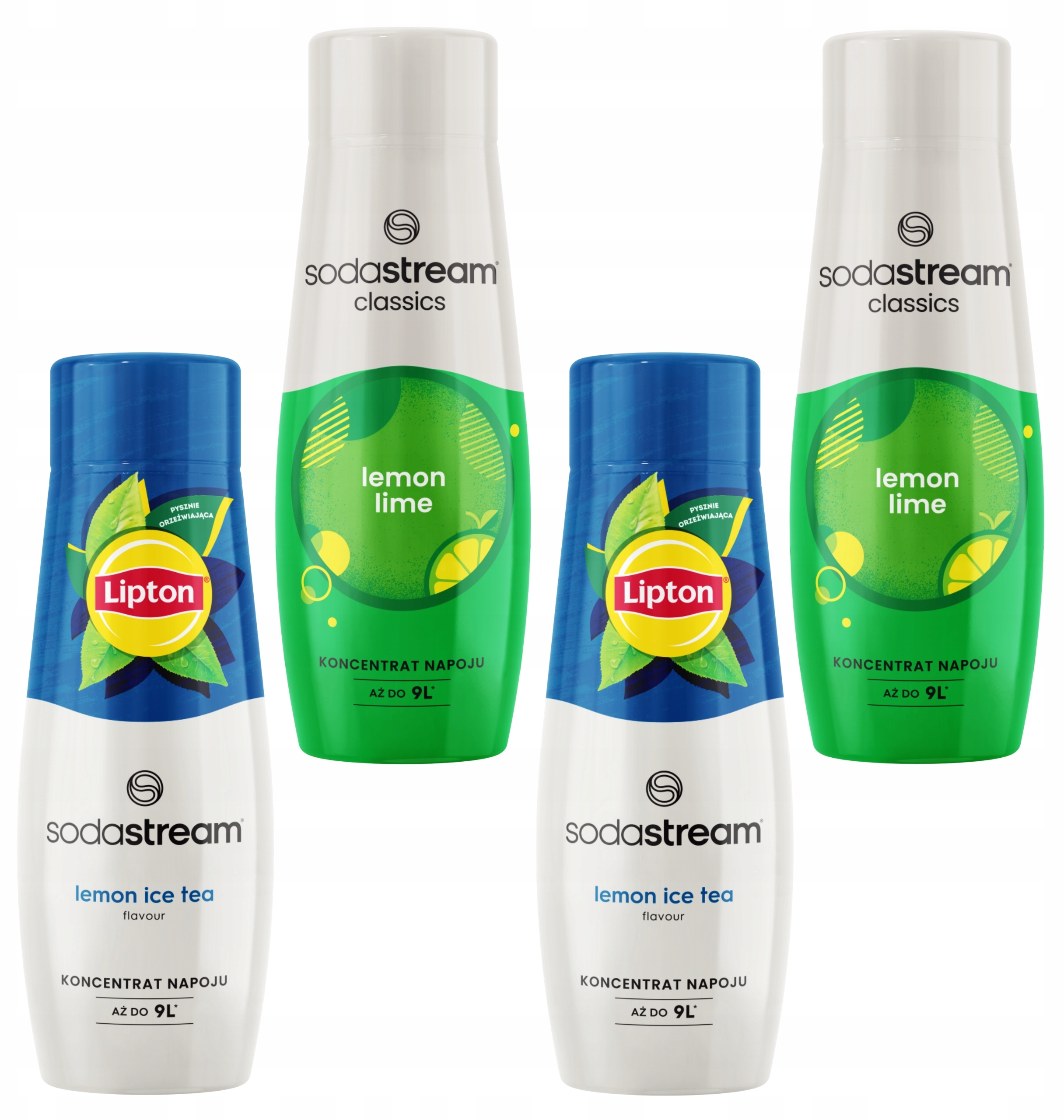4 Syropy Herbata Lemon Ice Tea x2 + Lemon Lime Cytryna Limonka x2 – Orzeźwiający smak na każdą okazję